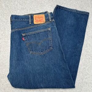 Levi's 501 Jeans Mens Size 46x32 Regular Fit Blue Denim Classic Comfort